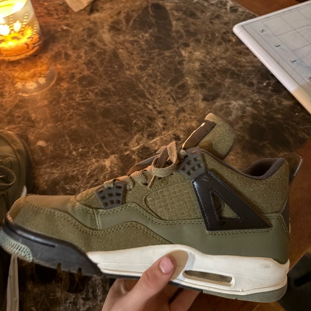 Jordan Green and Black Sneakers with Classic Silhouette